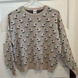 Twik Beige Sheep Pattern Sweater
